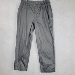Sun Mountain Rain Pants Mens‎ Large Gray Golf Water-Resistant Ankle Zips Zip Fly